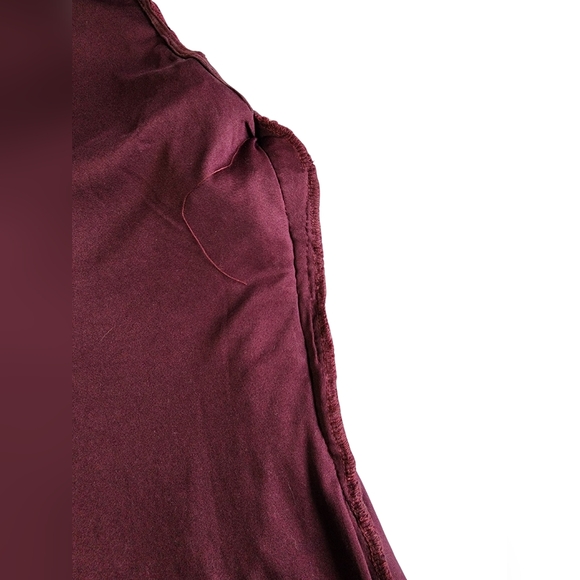 ALTERED: Lulus Formal Floral Lace Halter NeckBodycon Dress Size Large. Burgundy - Picture 10 of 10